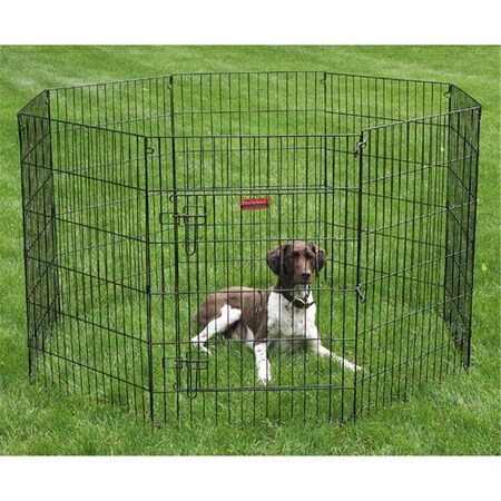 Pamperedpets ProSelect Black Everlasting X-Pen with Door 48 In S PA3111780